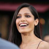 Freida Pinto seen at The Grove  for news programme 'Extra'